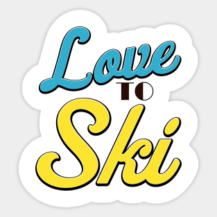 Love to Ski Sticker